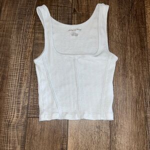American Eagle Outfitters Baby Blue Ribbed Tank Top